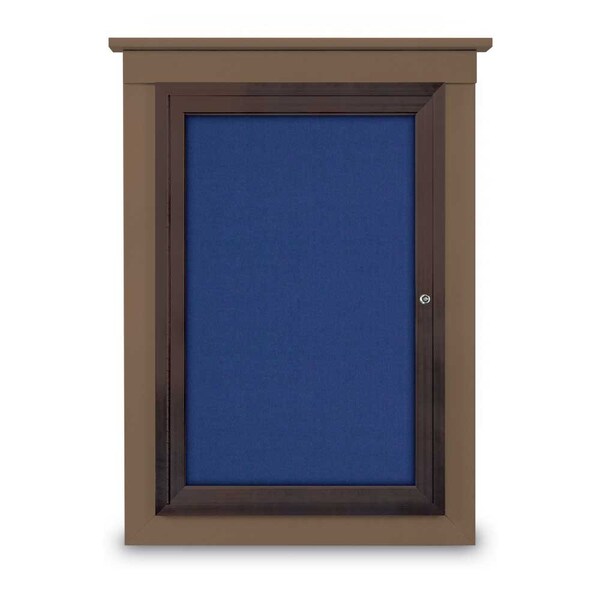 United Visual Products Single Door Enclosed Cathedral Letterboa UV1300CD-BRONZE-GREEN - main